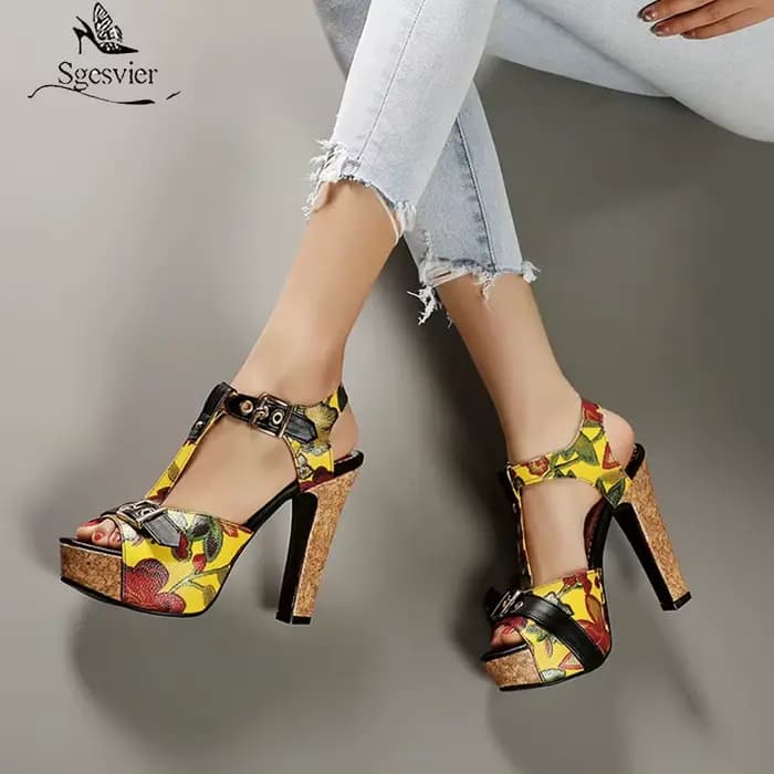 SJoleship-Sandales à talons hauts pour femmes