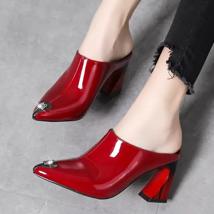 Sandales à talons hauts en cuir PU pour femme