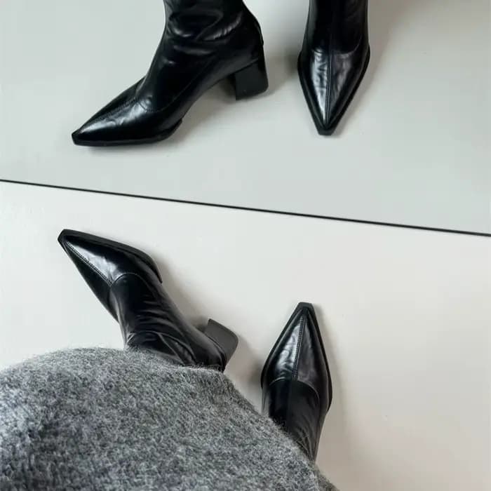 Bottines à talons hauts et bout pointu pour femme