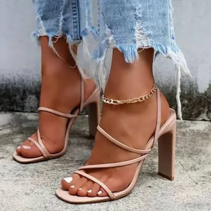 Sandales à talons épais pour femmes