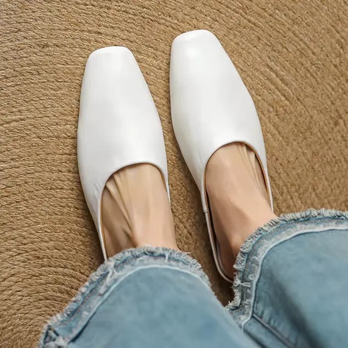 Nouvelles mules d'été 2026 pour femmes en cuir véritable