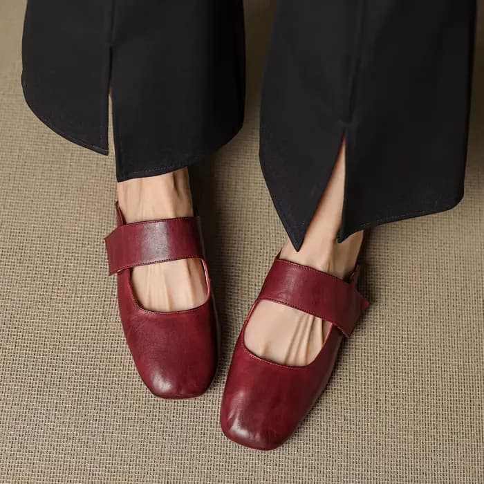 Mules d'été en cuir véritable pour femmes
