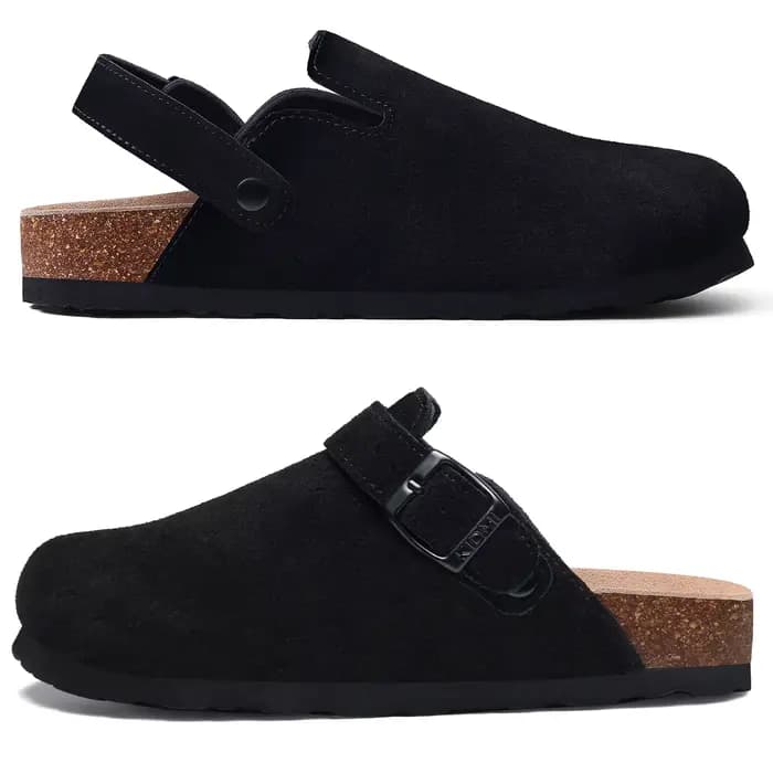 Litfun – sabots pour femmes, nouvelle mode, avec sangle réglable, Mules en cuir avec Support d'arc, chaussures d'extérieur unisexes pour pommes de terre