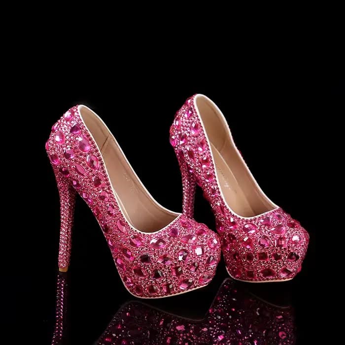 Escarpins Sexy à plateforme en strass pour femmes