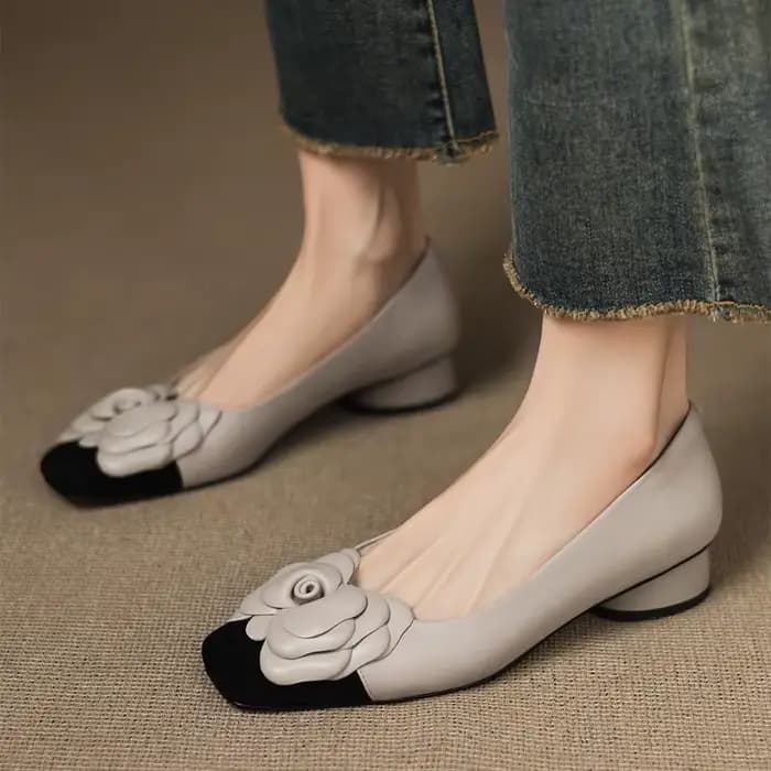 Chaussures élégantes à talons bas pour femmes