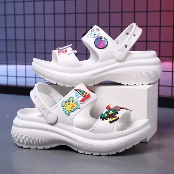 Sandales pour femmes 2023 coréen plate-forme compensée talons hauts dames chaussures en plein air plage Peep orteil antidérapant Sandalias De Mujer