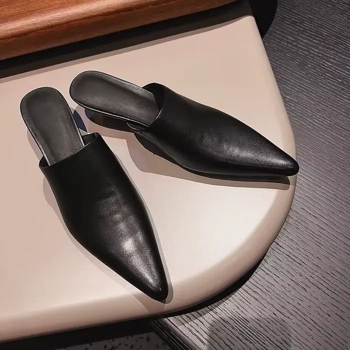 Nouvelles pantoufles Mueller 2026 en cuir véritable pour femmes