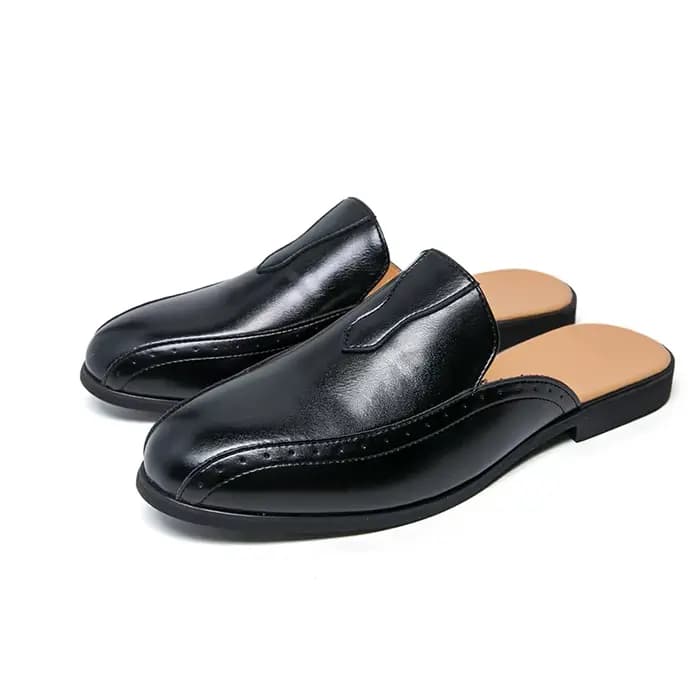 Mules de marque de luxe sandales d'été italiennes mocassins demi-chaussures mocassins en cuir chaussures pour hommes concepteur mâle diapositives pantoufles pour hommes