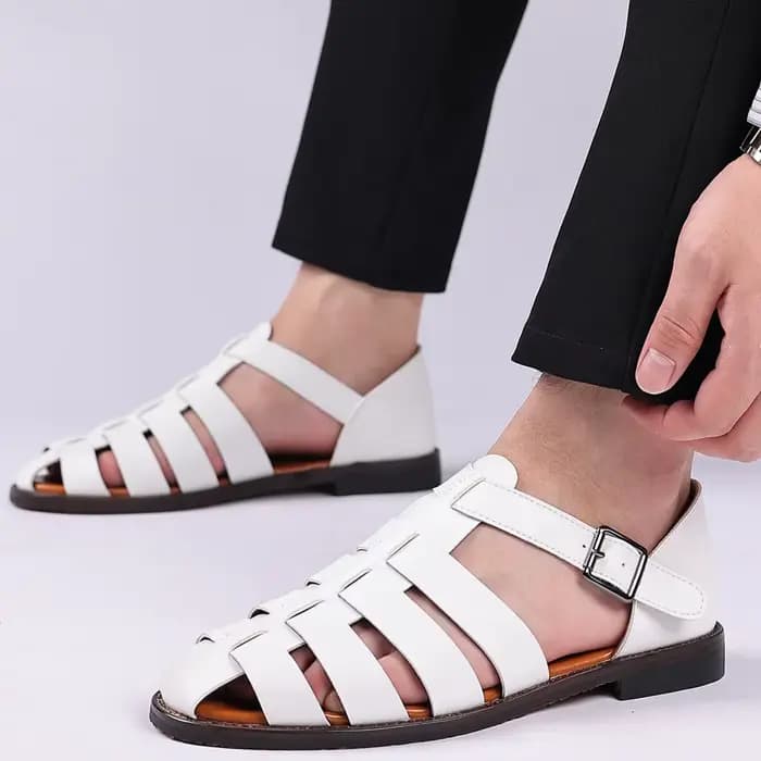 Sandales en cuir véritable Style italien Gladiatus mode affaires