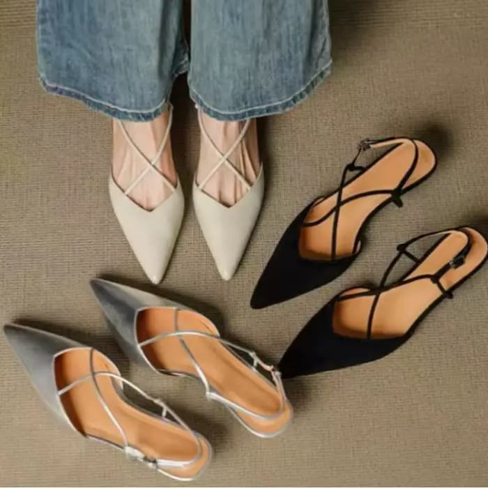 Nouvelles mules à talon bas et bout pointu pour femme