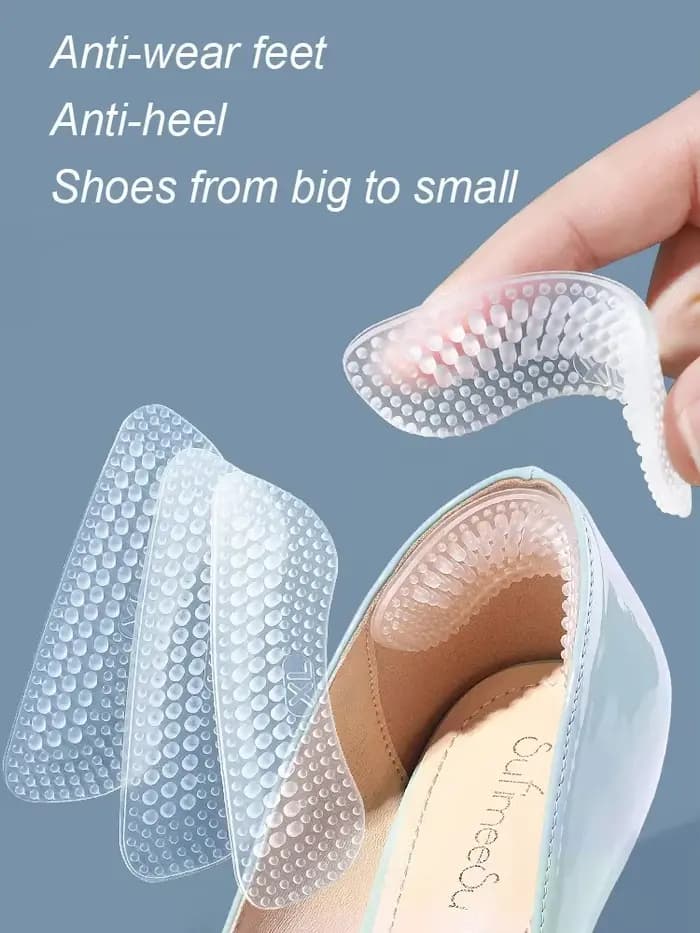 Autocollants de talons en silicone coordonnants pour femmes et hommes