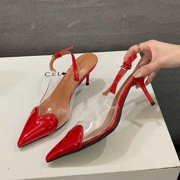 Escarpins en forme de cœur pour femmes