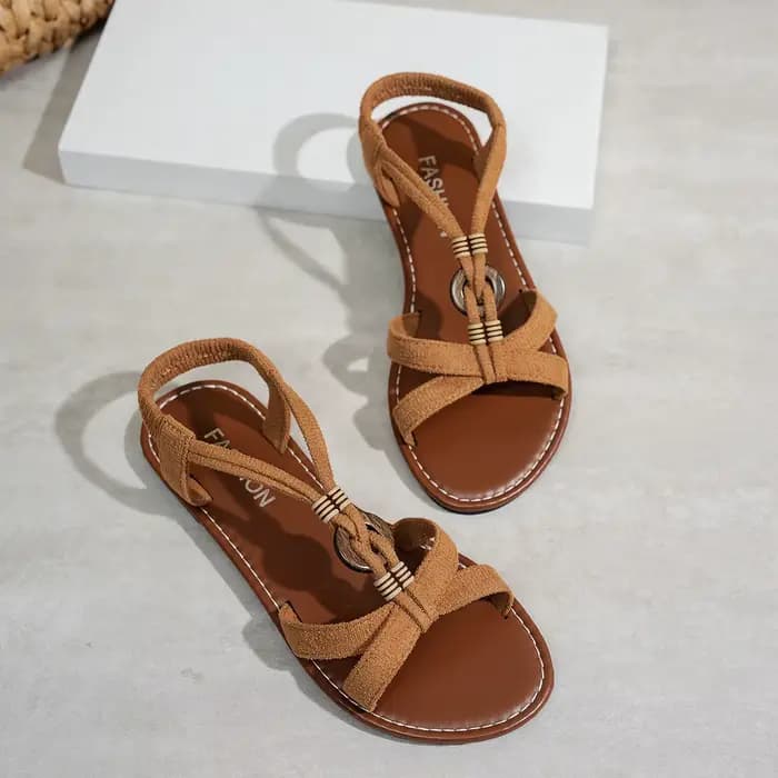 Chaussures à talons pour femmes, sandales d'été de style bohémien, sandales à semelle souple et antidérapante pour femmes, chaussures d'été, Sandalias De Mujer