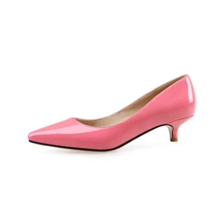 Femme talons bas chaussures élégantes escarpins nulocs 3 cm confortables sans lacet pastèque rouge gris concepteur grande taille Zapatos cuir brillant