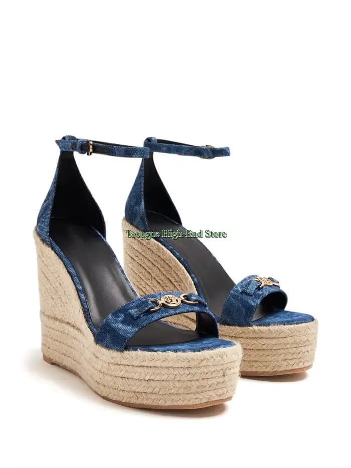 Espadrille tissée bout rond