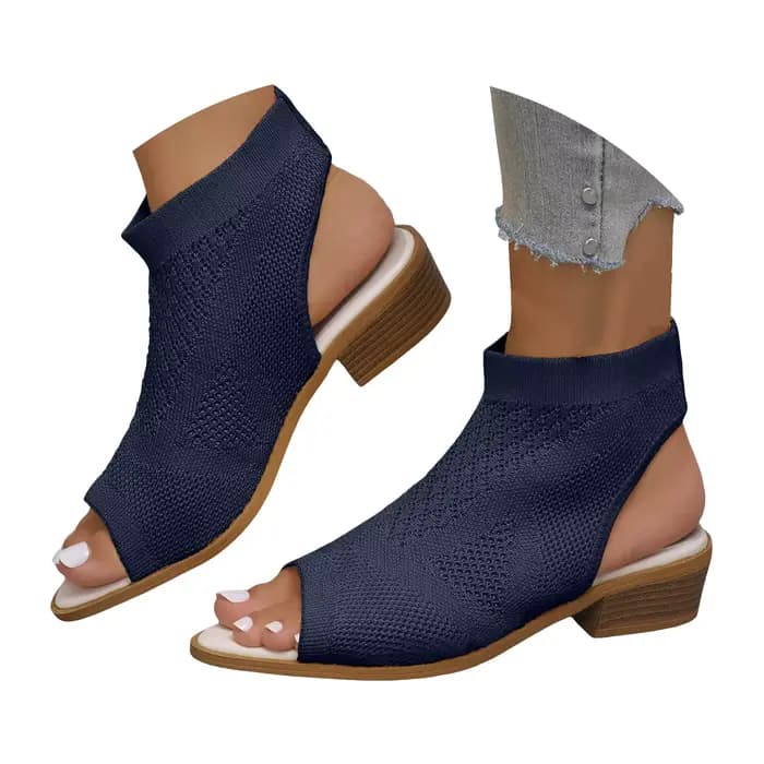 Sandales pour femmes 2025 été bout ouvert maille respirant chaussures