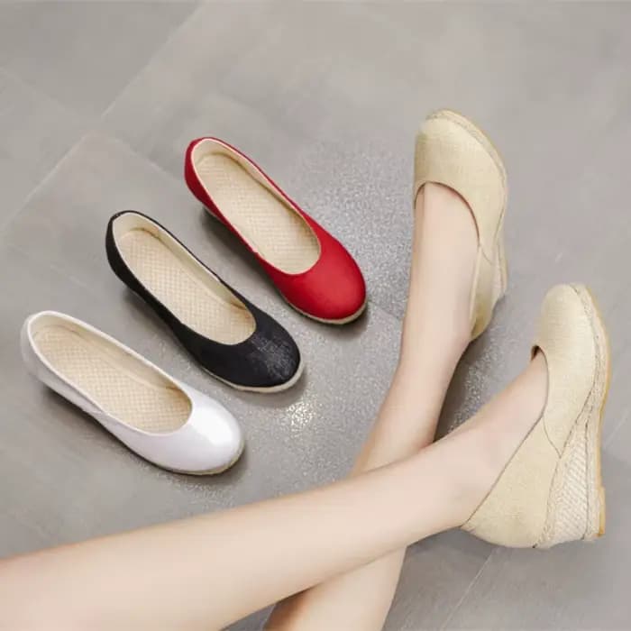 Espadrilles à semelles compensées pour femmes