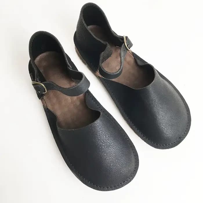 Careaymade-Sandales de loisirs rétro en cuir véritable pour femmes, faites à la main, confortables, résistantes à l'eau, respirantes, à tête ronde