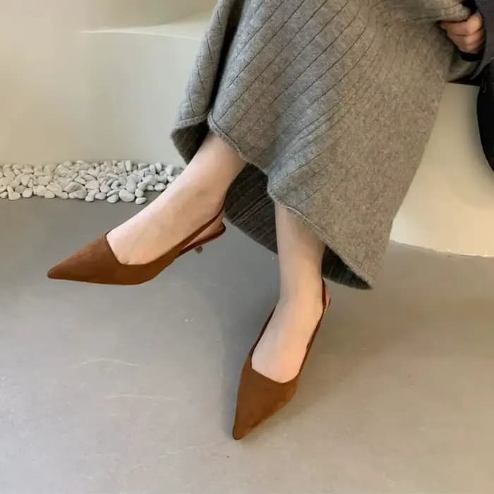 Bailamos-Sandales pointues à talons bas pour femmes