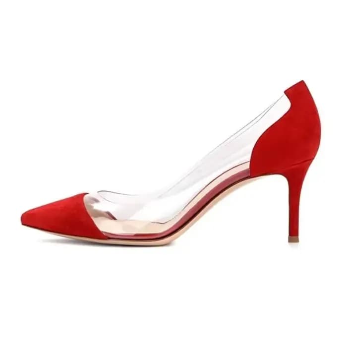Escarpins Femme Tendance Printemps Automne 2026 Sexy Transparent PVC Talon Aiguille 9cm Bout Pointu Chaussures à Enfiler pour Soirée Mariage
