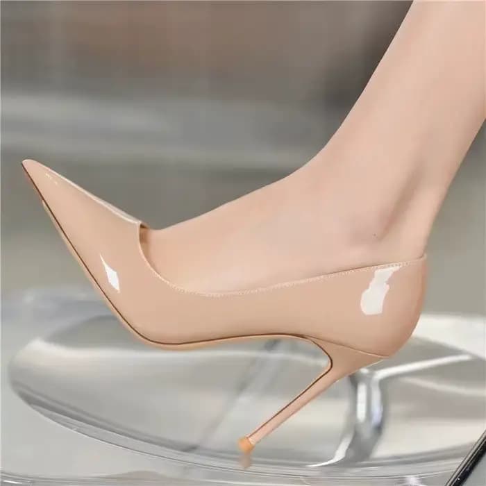 Bout pointu Sexy Super haut talon dames chaussures d'été Stilito luxe en cuir