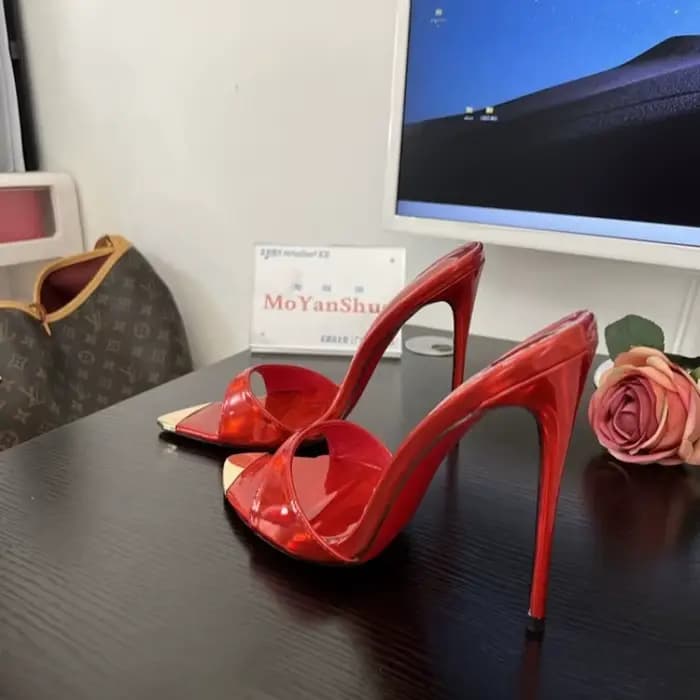 Sandales à talons hauts à bout ouvert pour femme