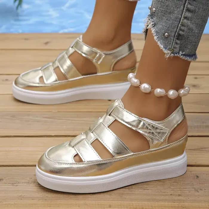 Femmes sandales nouvel été talons compensés plate-forme