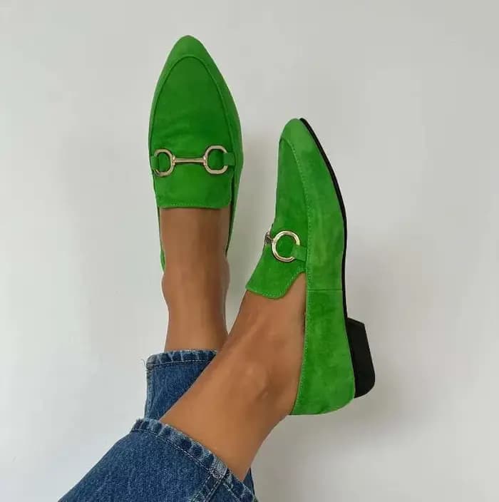 Chaussures à talons plats pour femmes mocassins