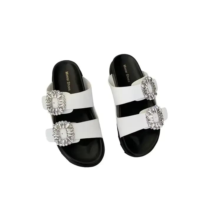 Sandales à Plateforme avec Strass pour Femme