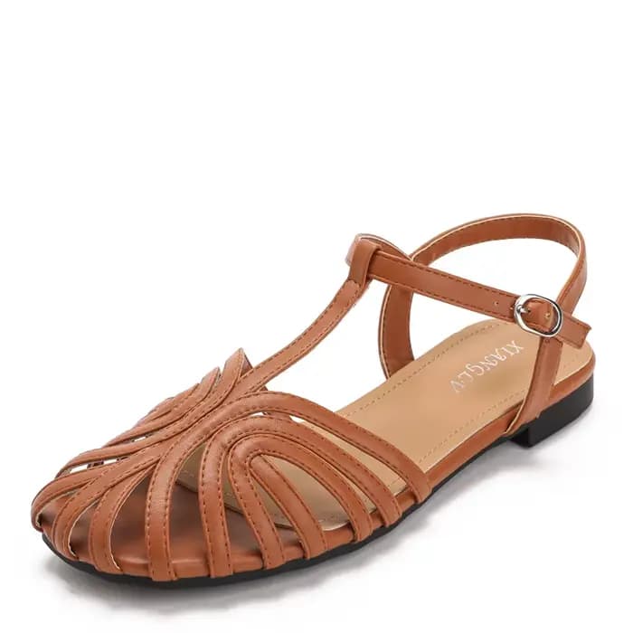 Sandales plates élégantes de marque pour femme