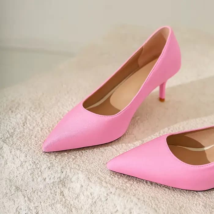 Bout pointu Talon bas Chaussures à talons hauts Imprimé léopard Rose Vert Noir Rouge