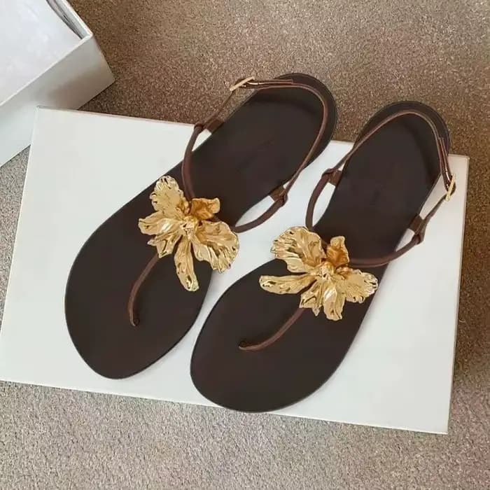 Nouvelles sandales plates pour femmes à bride en T