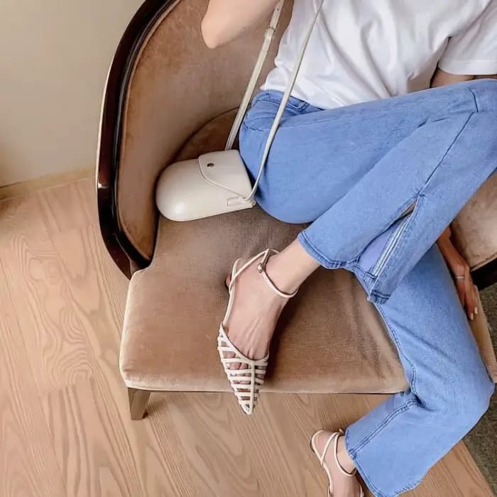 Sandalias De MujerFrench rétro femmes chaussures nouveau Style talons pointus mode polyvalent