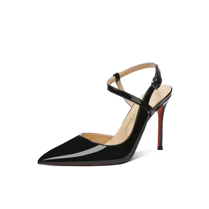 Sandales à talons hauts rouges nude pour femmes