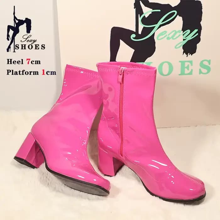 Bottes courtes zippées à talons hauts pour femmes