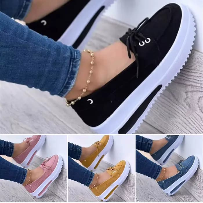 Baskets à Semelle Compensée pour Femme