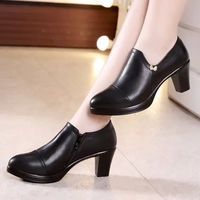 Escarpins à plateforme à talons carrés pour femme