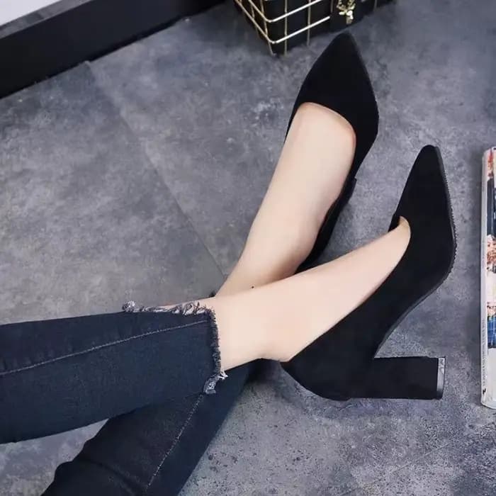 Chaussures pour femmes 2025 mocassins à bout rond noir talon Super haut dames
