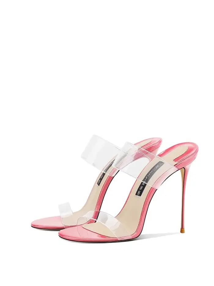 Rose été nouvelles sandales à bout ouvert à la mode talons hauts femmes