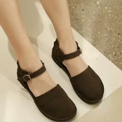 Careaymade-Sandales de loisirs rétro en cuir véritable pour femmes, faites à la main, confortables, résistantes à l'eau, respirantes, à tête ronde