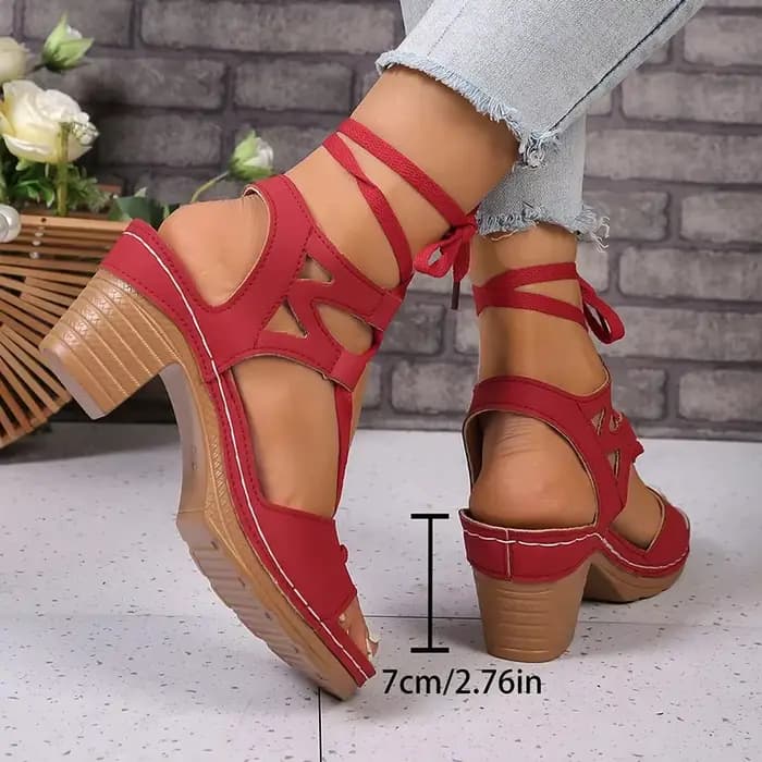 Sandales à talons épais pour femmes