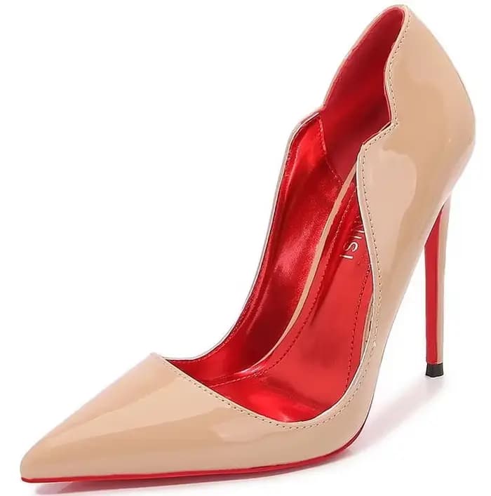 Escarpins en cuir verni à talons hauts et fins pour femmes