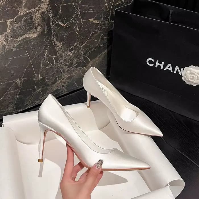 Nouvelles Chaussures de Mariée Blanches à Talons Hauts, Design Élégant et Simple, Chaussures Mary Jane pour Femme, Talon Chaton, Semelle en Caoutchouc