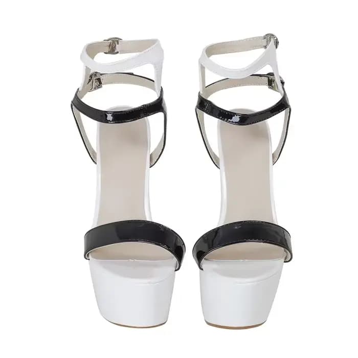 Sandales à plateforme à talons hauts rouges sexy pour femmes