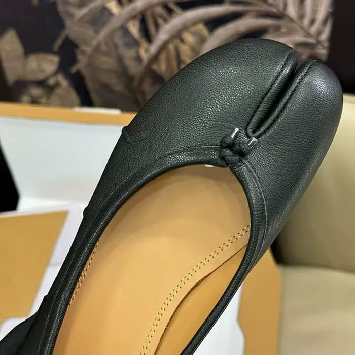 Talons hauts plissés en peau de mouton de 3cm