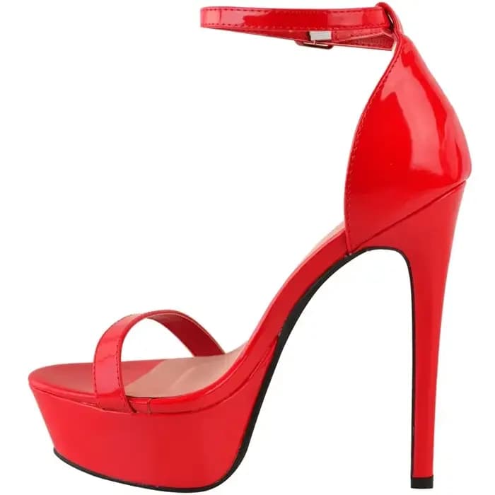 Sandales Sexy en cuir verni pour femmes