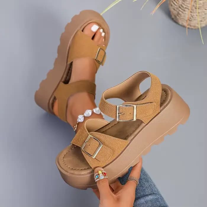 Sandales compensées d'été pour femme