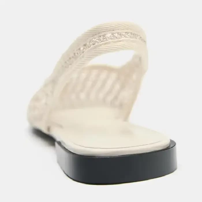 Tissage maille respirant Mules sandales pour femmes été nouveau Slingback chaussures de plage décontracté bout carré mode ballerines dames