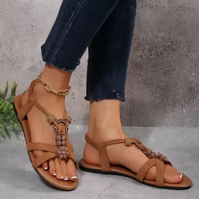 Sandales plates élégantes et sexy à la mode