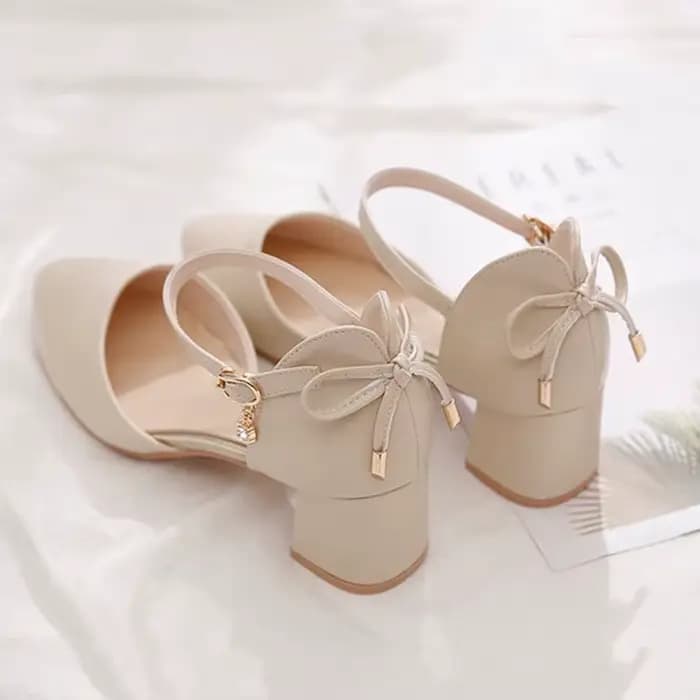 Vente flash ! Chaussures à talons hauts à fines brides style féerique - Nœud papillon avec boucle dorée, confortables et polyvalentes